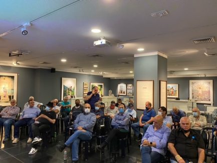 אסיפה כללית מ"ס 12 במסגרת ביקור בבית התפוצות ב- "אנו מוזיאון העם היהודי"