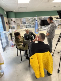 ביקור ר׳ אכא 29.03.2026 הכנת סרטון ליום הזכרון תשפ״ו
