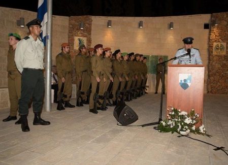 טקס ההתייחדות לחללי חיל השלישות שהתקיים ב-21.09.16